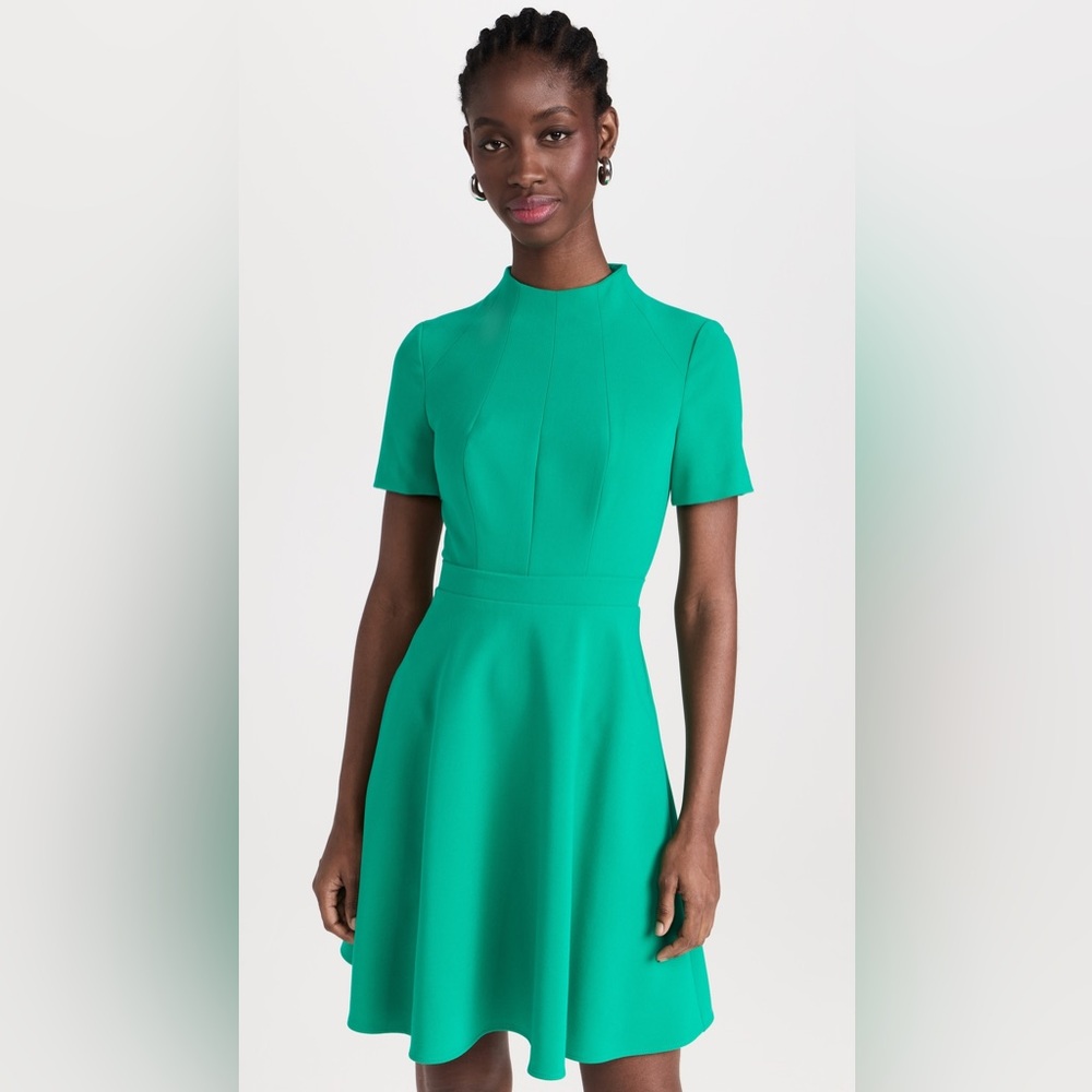 Black Halo Mayra Fit & Flare Dress In Agave Green Size 6 Nwot